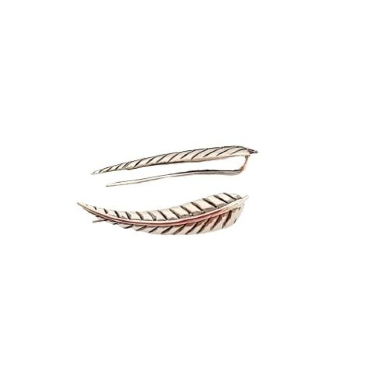 Brinco Ear Cuff Folha Envelhecido