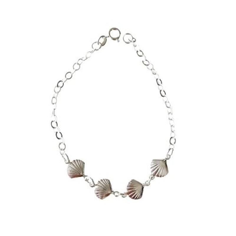 Pulseira Conchas Prata Lisa