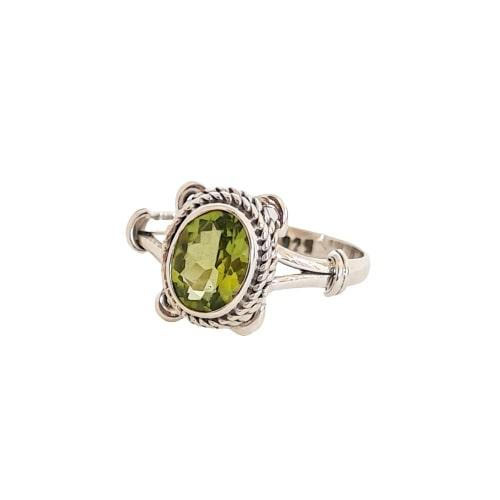 Anel Peridoto Oval