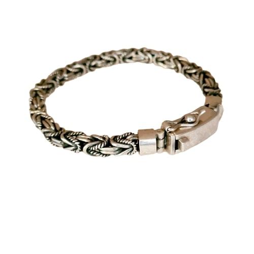 Pulseira Masculina Ponto Peruana Trança Dupla fio quadrado