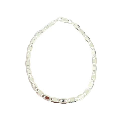 Pulseira Masculina Prata 925 Italiana Piastrine 6mm