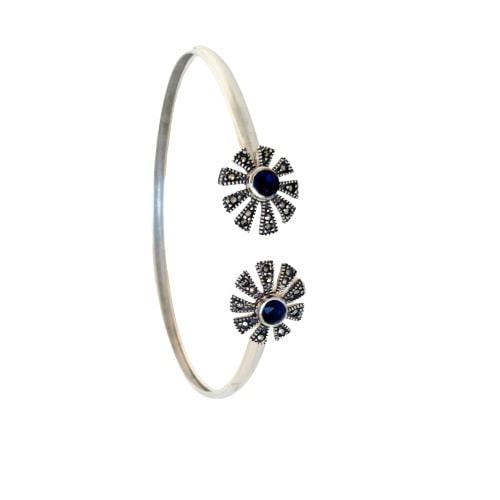 Bracelete Safira Marcassitas Flor