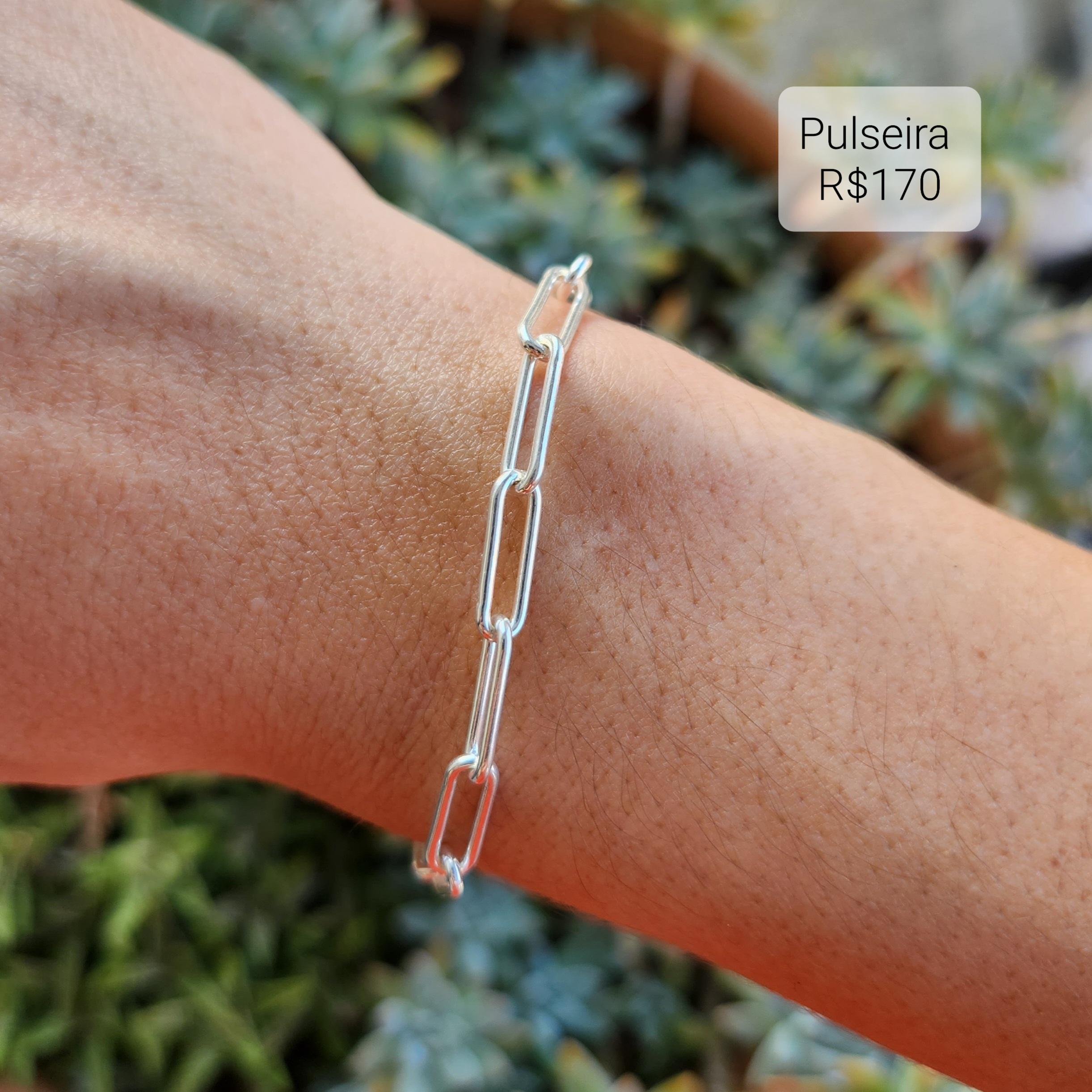 Pulseira de Prata 925 Cartier Elus longos