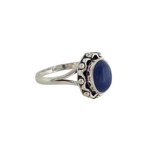 Anel Lápis Lazuli Oval Flor